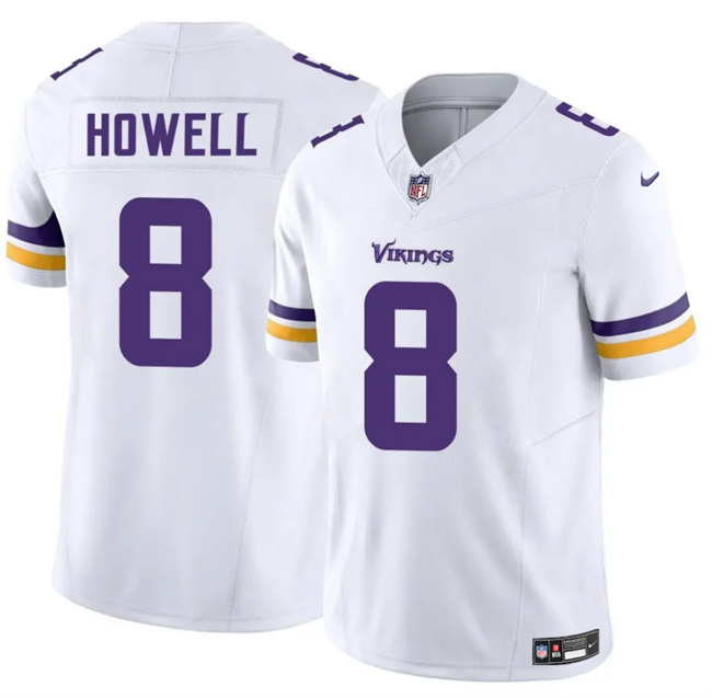 Men's White Minnesota Vikings #8 Sam Howell 2025 F.U.S.E. Vapor Untouchable Limited Stitched Jersey